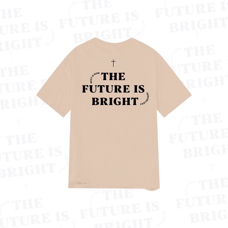 Áo thun Nam rách gấu unisex Future Bright Tee Arowlight màu camel