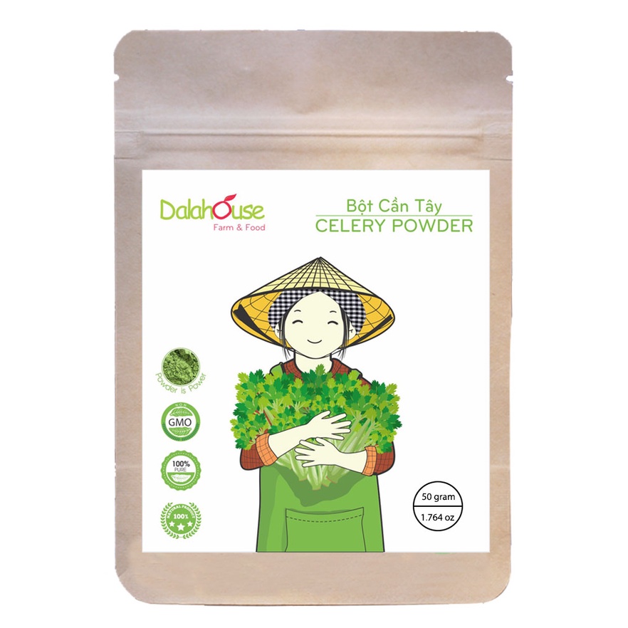 Bột cần tây sấy lạnh nguyên chất Dalahouse 60gr công nghệ sấy lạnh tiêu chuẩn Châu Âu