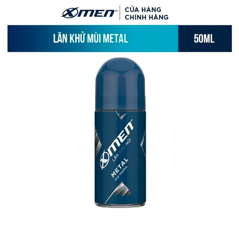 [Mã COSMEN giảm 8% đơn 250K] Lăn khử mùi X-men Metal - Khô thoáng 50ml