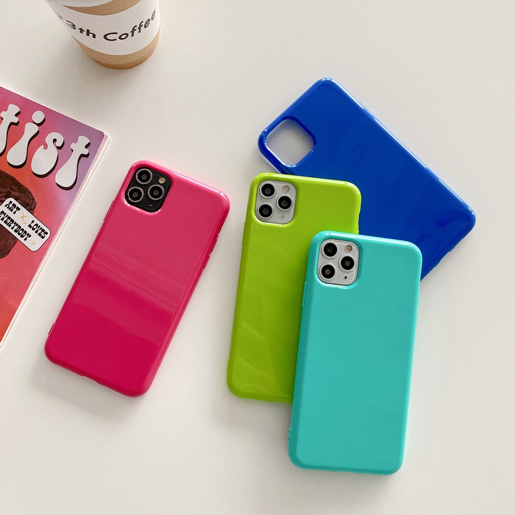 Ốp Lưng Mềm Chống Rơi Màu Kẹo Ngọt Cho Iphone 78 Plus 11 11 Pro 11 Promax 12 12 Pro 12 Promax