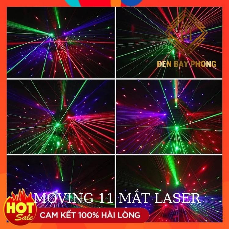 Đèn Nấm Laser 11 Mắt Hiệu Ứng 3D Quét Tia Phủ Rộng Dùng Cho Sân Khấu Phòng Karaoke Phòng Bay..