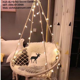 Xích Đu Đan Dây - Xích Đu Macrame Bắc Âu (Hàng Loại 1 - Size to - Không Khung)
