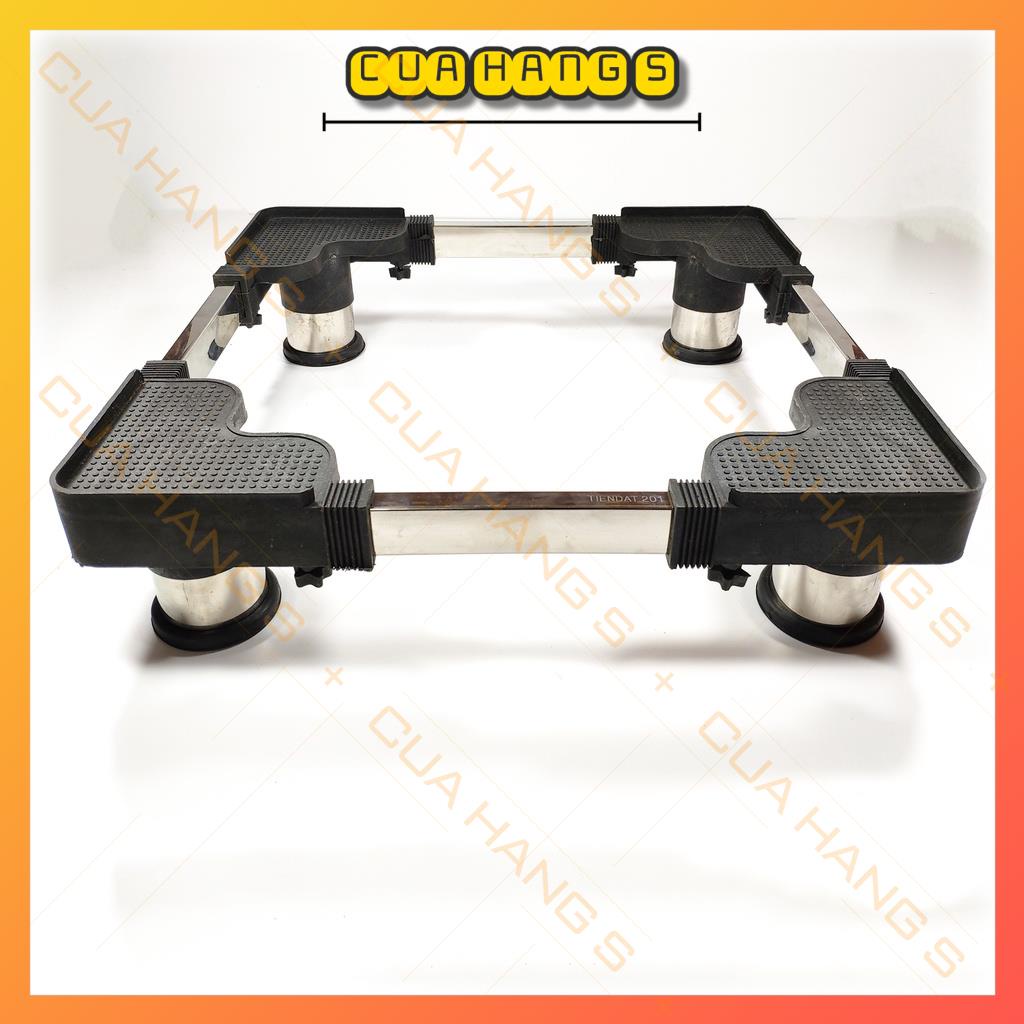 Chân đỡ máy giặt, tủ lạnh cao cấp trụ inox - BH 2 năm