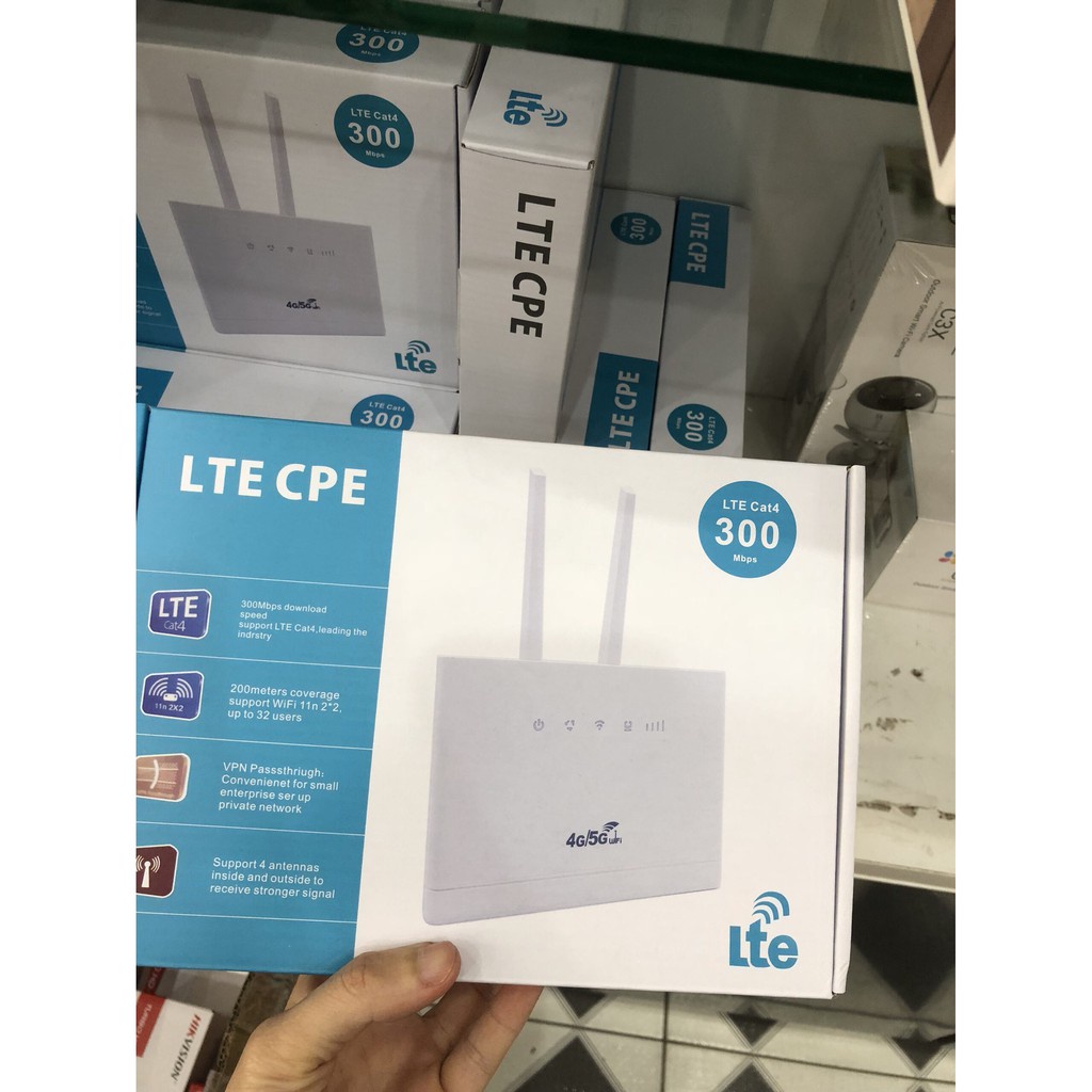 Bộ Phát Wifi 4G CPE RS980 Plus-Tốc Độ 300Mbs - 4 Cổng Mạng Lan - Kết Nối Cùng Lúc 32 User -BH 6 tháng Lỗi 1 đổi 1