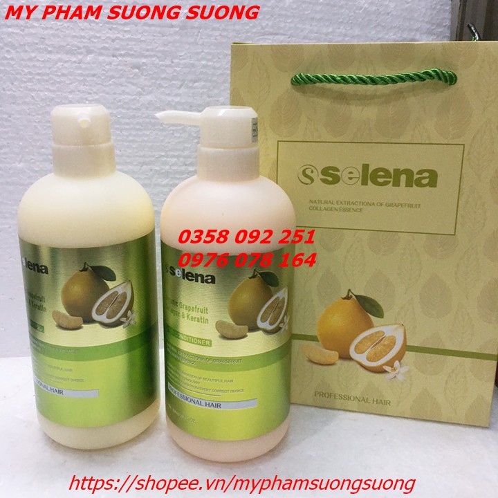 Dầu Gội Xả Bưởi Selena 800mlx2