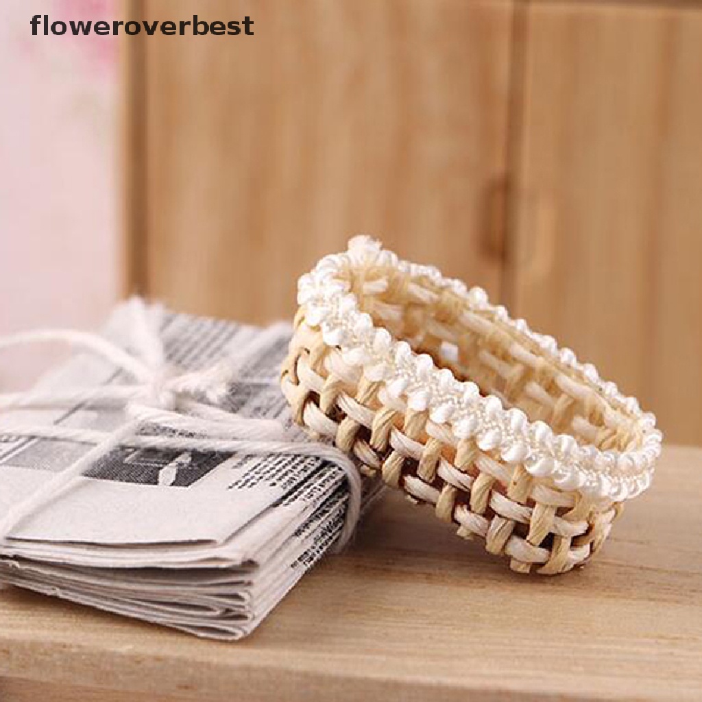 Giỏ Mây Đựng Thực Phẩm Trang Trí Nhà Búp Bê Tỉ Lệ 1 / 12