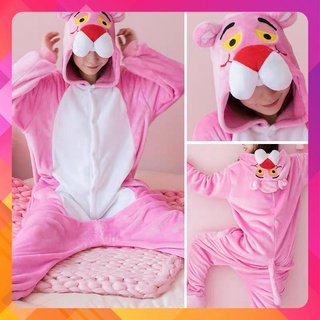 [FREESHIP - GIẢM 10K] Bộ đồ thú Báo Hồng pijama bông - Hình thật