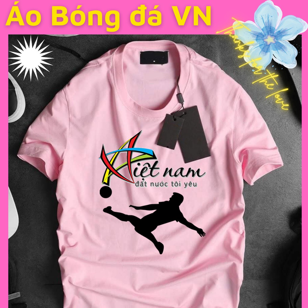 ÁO THUN BÓNG ĐÁ VIỆT NAM - Mẫu cổ tròn tay ngắn được thiết kế đơn giản nhưng đẹp cực