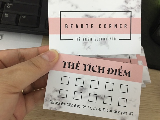 Combo 100 chiếc Namecard/ thẻ tích điểm thiết kế theo yêu cầu