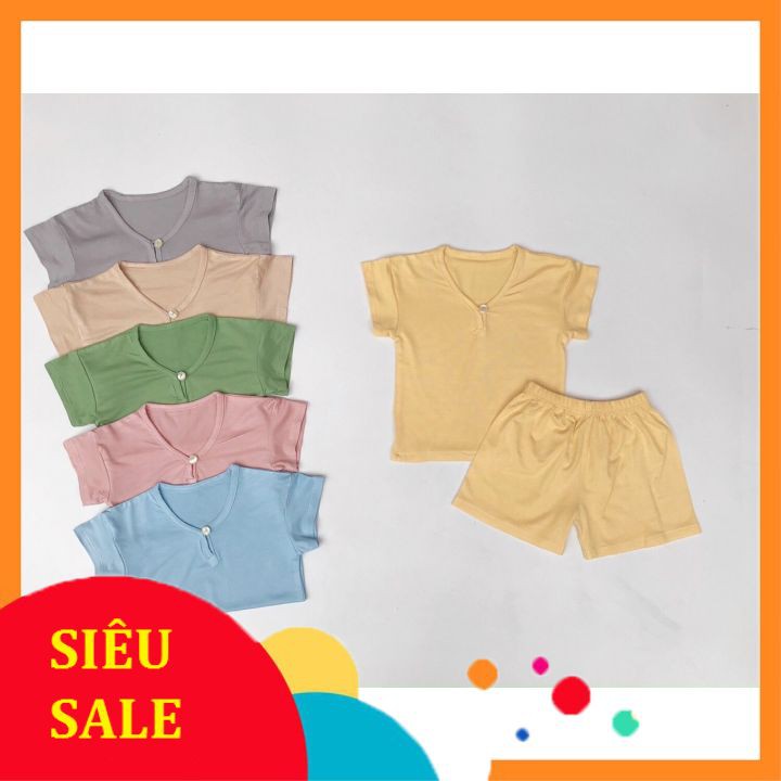 Bộ Quần Áo Trẻ Em Quần Áo Cộc Cotton Thun Lạnh Cho Bé Sơ Sinh Tới 17kg