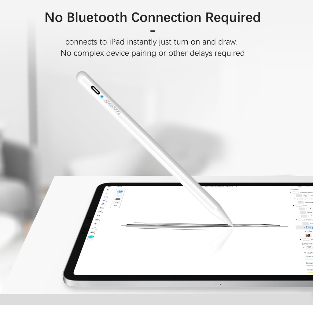 Bút Cảm Ứng GOOJODOQ Cho Ipad 9.7 2018 Pro 11 12.9 2018 Air 3 10.5 2019 10.2 Mini 5 (9th)