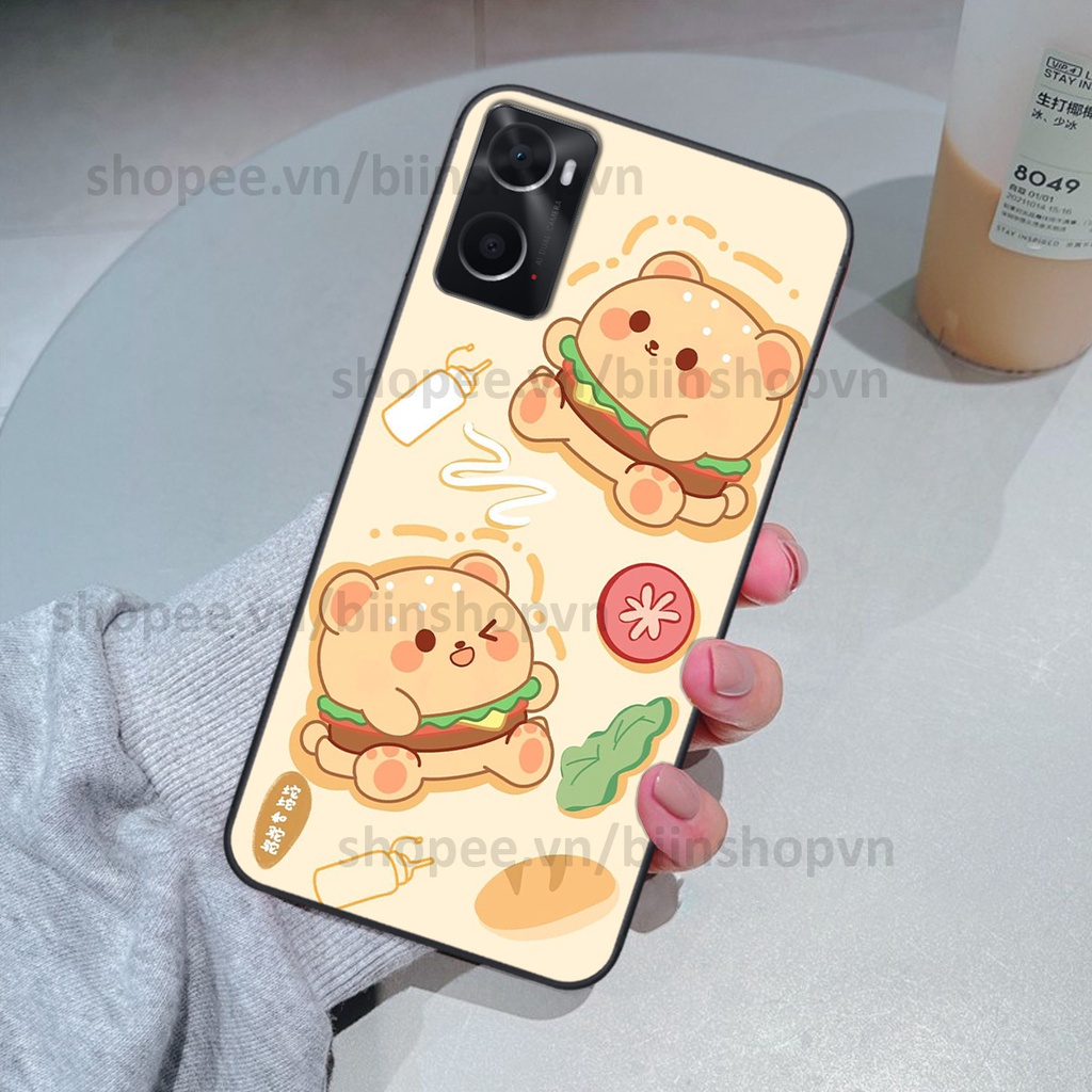 Ốp Oppo A76 in hình gấu chocolate kẹo ngọt siêu đẹp siêu xinh