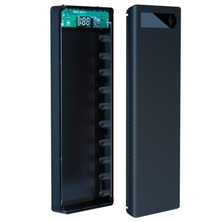 Box sạc dự phòng 10 cell 18650 ✅Bảo vệ lắp ngược✅ Box sạc chất lượng cao màn hình Led