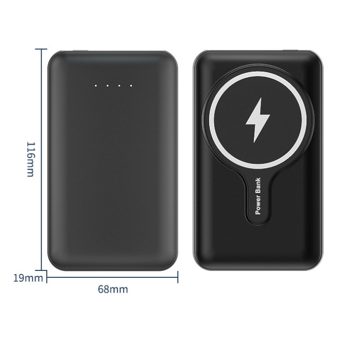 Sạc Dự Phòng Không Dây Từ Tính Hỗ Trợ Sạc Nhanh Pin 10000mah Mini Nhỏ Gọn Cao Cấp Hỗ Trợ Cho Cho Điện Thoại Smartphone