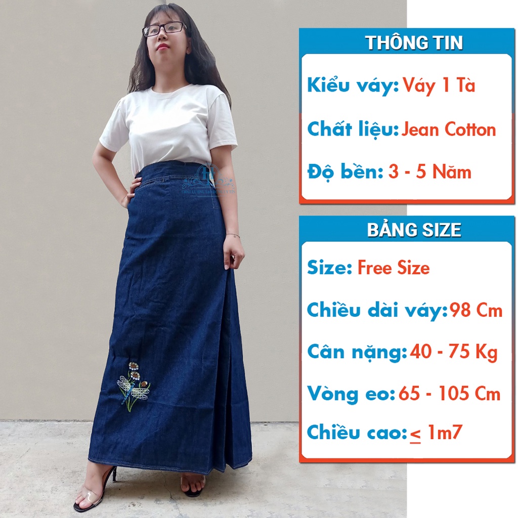 SET Đồ Chống Nắng Cao Cấp Bao Gồm Áo Khoác Chống Nắng &amp; Váy Chống Nắng Vải Jean Dày Chống Tia UV Tốt