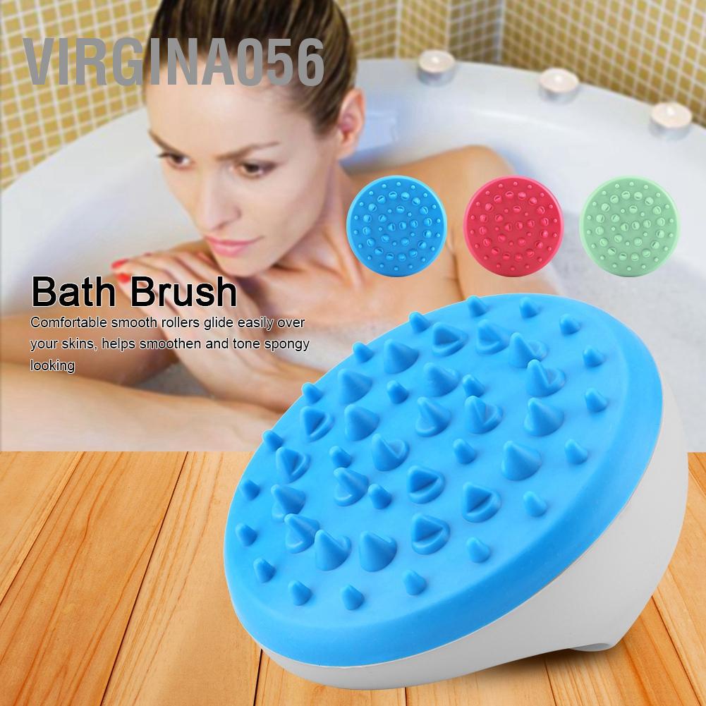 Virgina056 Virgina056 1Pc Bồn tắm cầm tay Bàn chải massage chống cellulite làm đẹp giảm béo