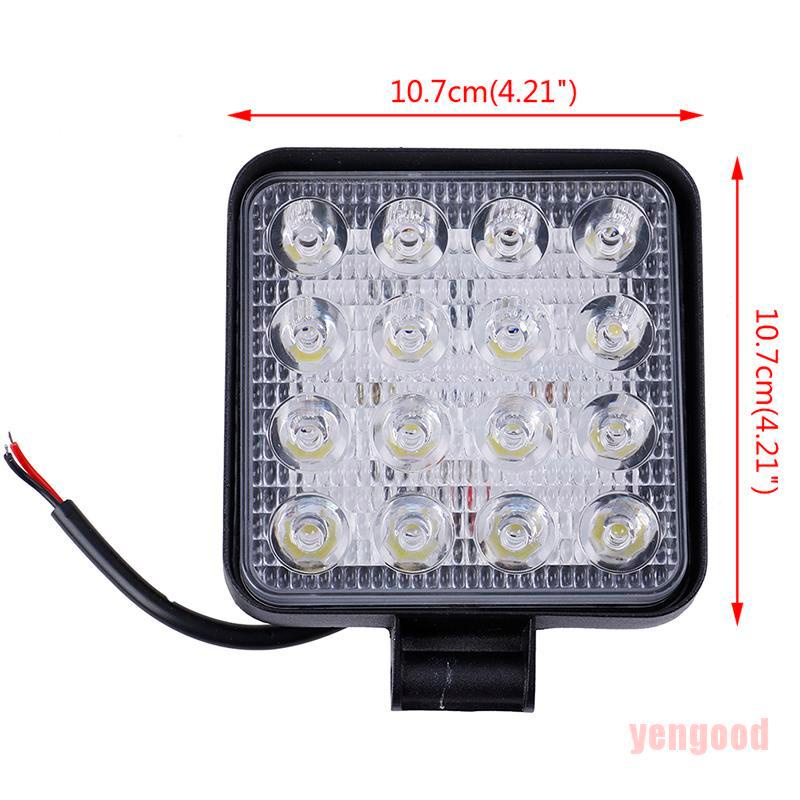 Đèn pha LED 48w 12v 24v hình vuông 4 inch chuyên dụng cho xe tải