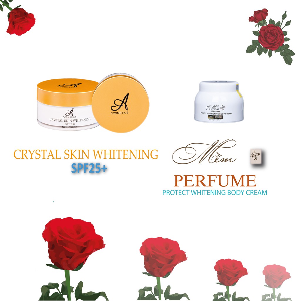 Bộ sản phẩm dưỡng trắng da body Acosmetics (Ủ trắng pha lê tinh thể nước và Kem body mềm) | BigBuy360 - bigbuy360.vn