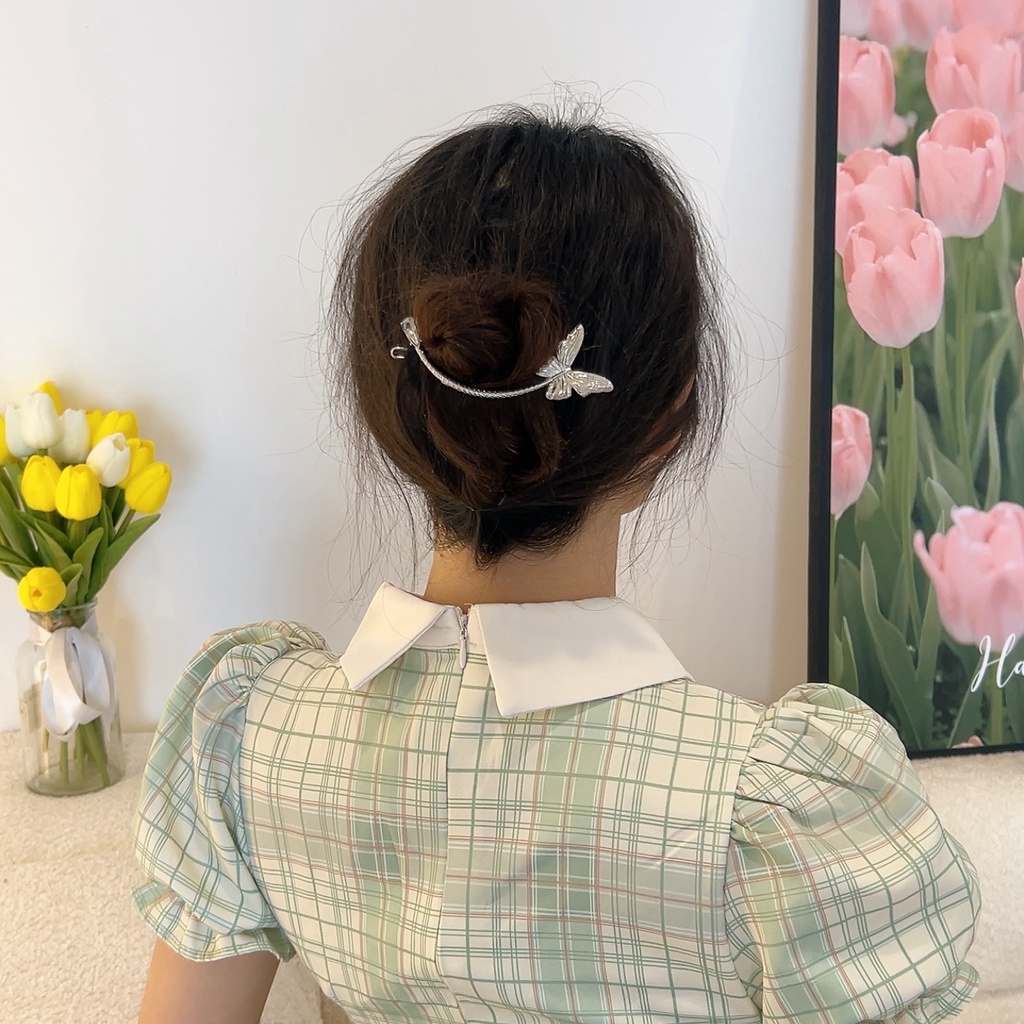 Kẹp Tóc Dạng Bấm Kiểu Mới Đính Đá Sang Trọng Cho Nữ YOS