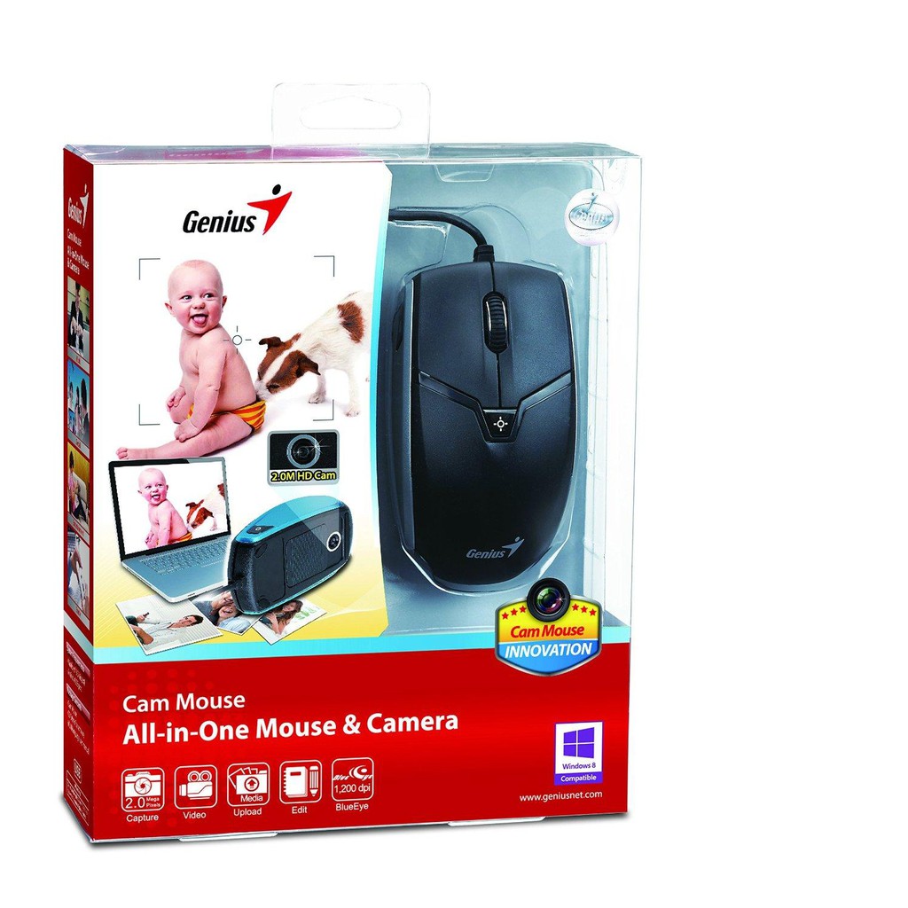 Chuột Genius Cam Mouse CF chức năng chụp ảnh, quét QR code