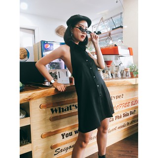 Đầm yếm cổ sơ mi