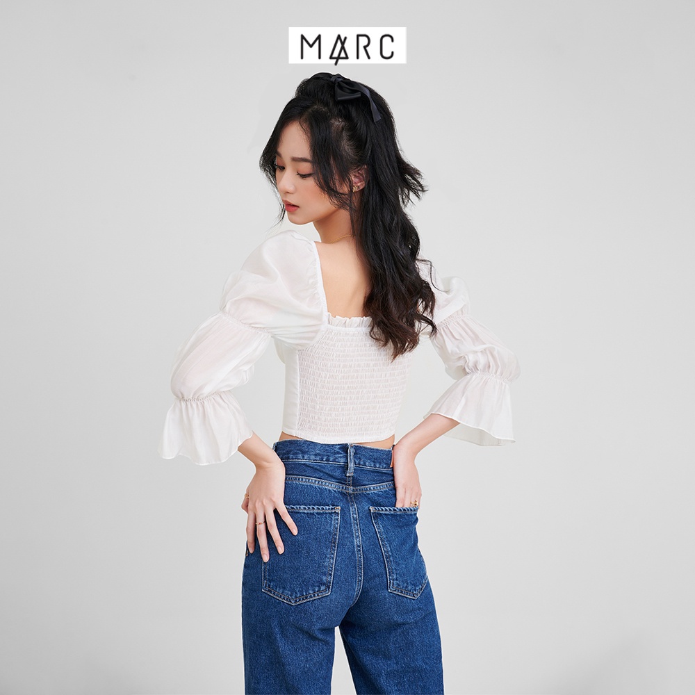 Áo kiểu nữ MARC FASHION tay dài nhún smocking lưng