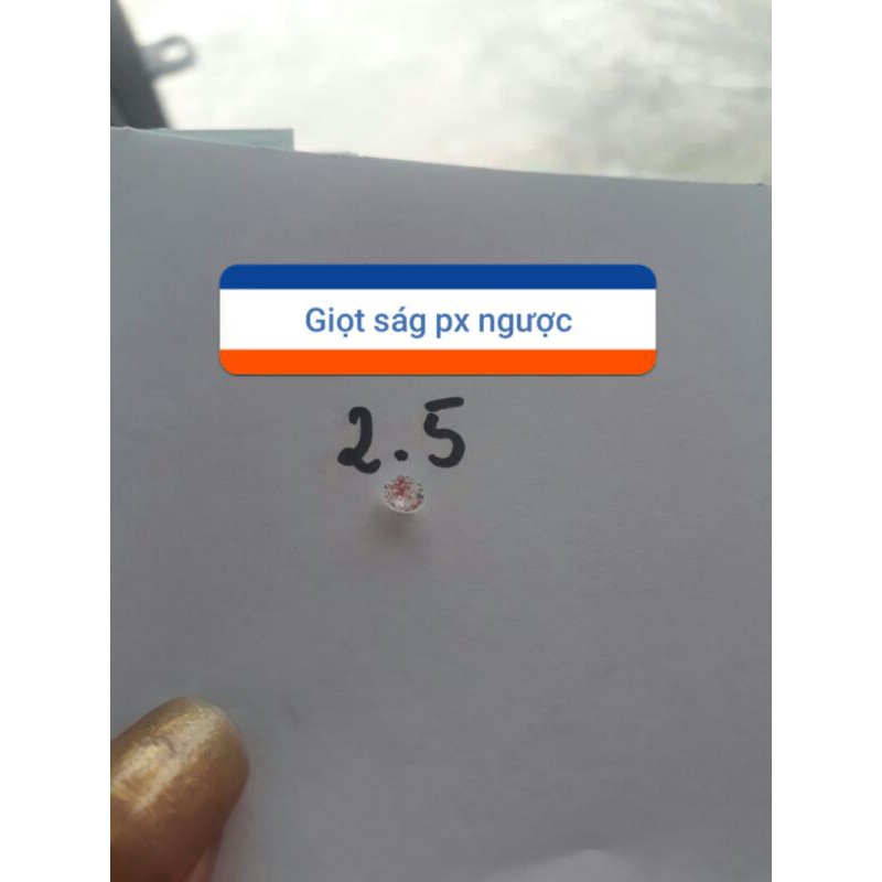 Đá Đính Răng, Đá nữ Trang cao cấp 2.5 combo 2 viên