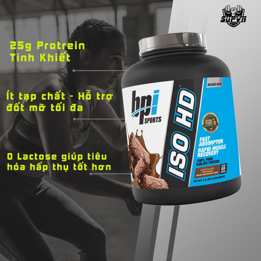 Iso Hd Bpi Sữa tăng cơ bắp Whey Isolate Protein 100% -  ISOHD Bpi sport giá tốt chất lượng cao