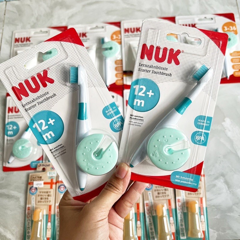Bàn Chải Đánh Răng Cho Bé NUK Đức 6M/12M Nhập Khẩu Chính Hãng