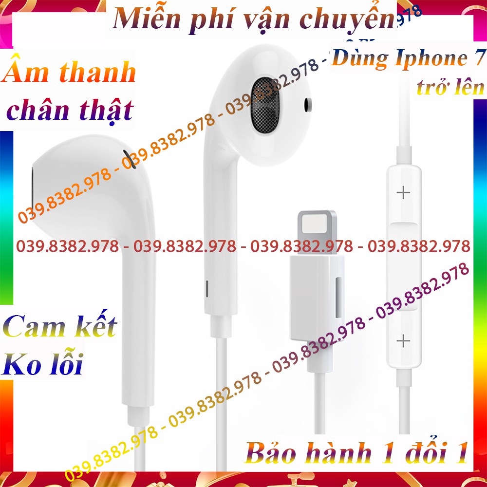 Tai Nghe có dây iPhone 7 8 Plus ✨FREESHIP✨ dùng được cho iPhone X XS Max iPhone 11 12 Pro Max Kết Nối Bluetooth