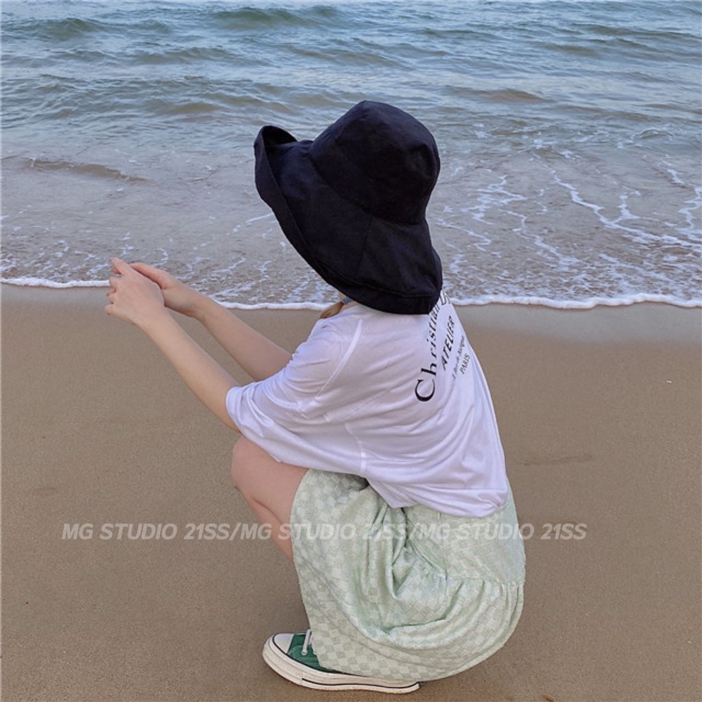 Mũ Tai Bèo MG STUDIO Rộng Vành Bằng Vải Nhung Da Đào Với 4 Màu Sắc Lựa Chọn