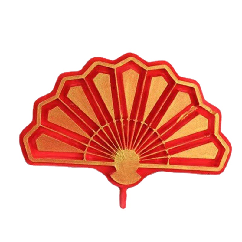 Khuôn Làm Kẹo Mềm / Sô Cô La Hình Quạt 3D Kiểu Trung Hoa DIY