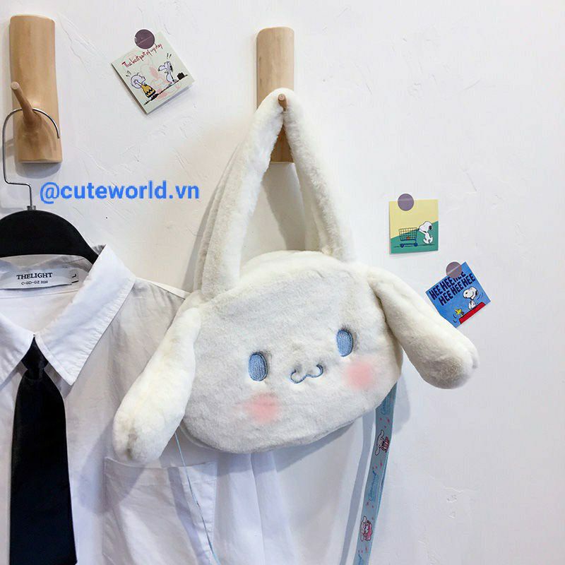 Túi Đeo Chéo Lông Mềm Cinnamoroll Đáng Yêu