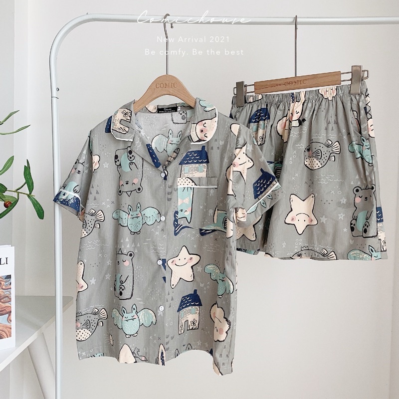 Pijama (đồ bộ mang nhà) thô hàn Comichouse