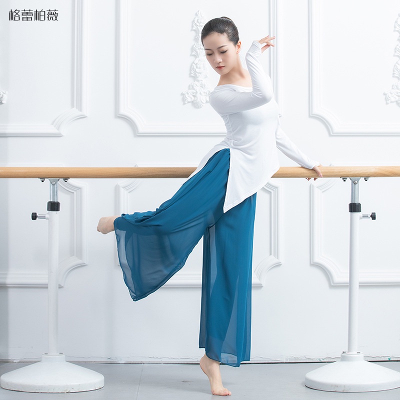 [CÓ SẴN nhiều màu] Quần chiffon ống rộng tập nhảy, múa cổ điển, tập yoga ống rộng 2 lớp cho người lớn