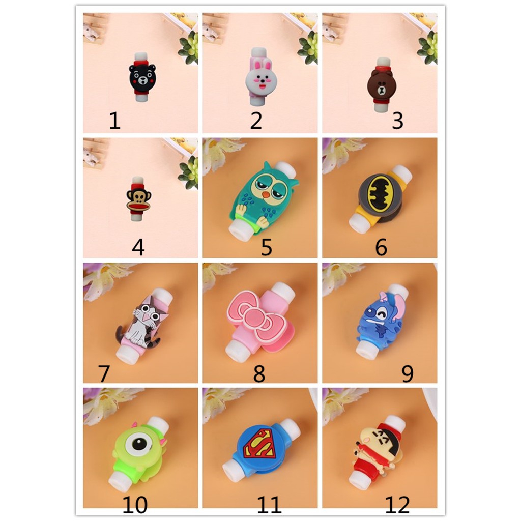 Phụ Kiện Bảo Vệ Dây Cáp Hình Hoạt Hình Dễ Thương