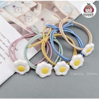 Dây Cột tóc Trứng Ốp la, Cột tóc sợi họa tiết xinh xắn