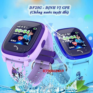 Đồng hồ định vị trẻ em DF25G - chống nước tuyệt đối (Tím & Xanh)