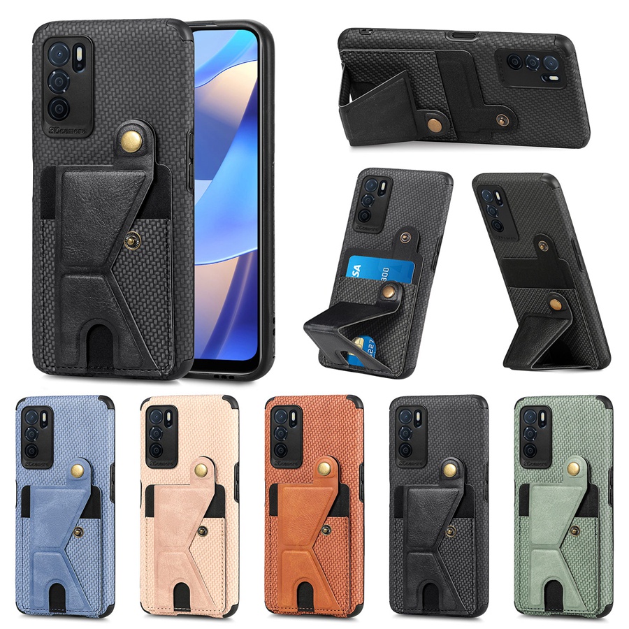 Ốp Điện Thoại Da PU Kèm Ngăn Đựng Thẻ Từ Tính Chống Sốc Sang Trọng Cho OPPO Reno 7 5G 6 Pro Plus 6 4G 4 Pro
