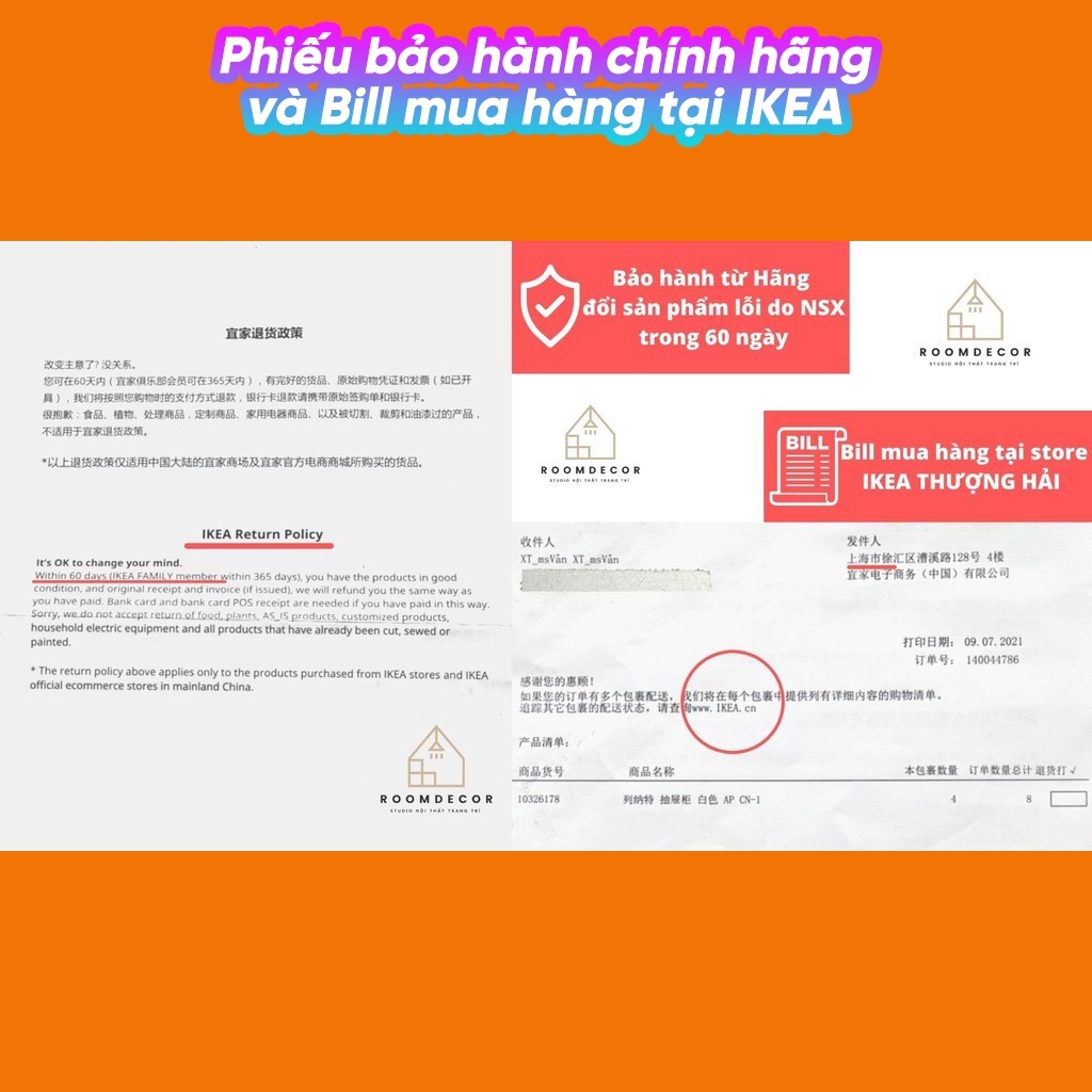 Bàn Học IKEA Trang Trí Phòng Ngủ Sinh Viên Chính Hãng