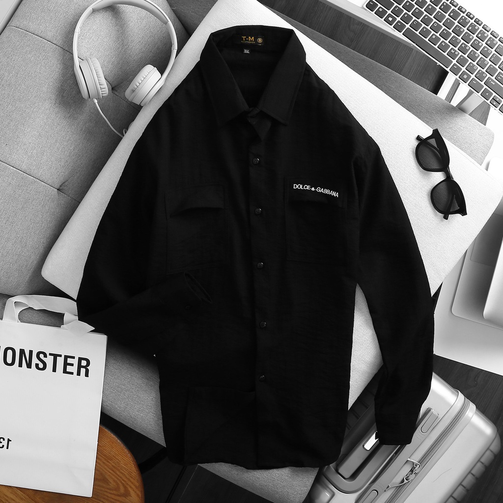 Áo Sơ Mi Đũi Nam Mẫu In Thêu Soái Ka Dành Cho Chàng [Hàng Hot] ⚡The Lizard⚡