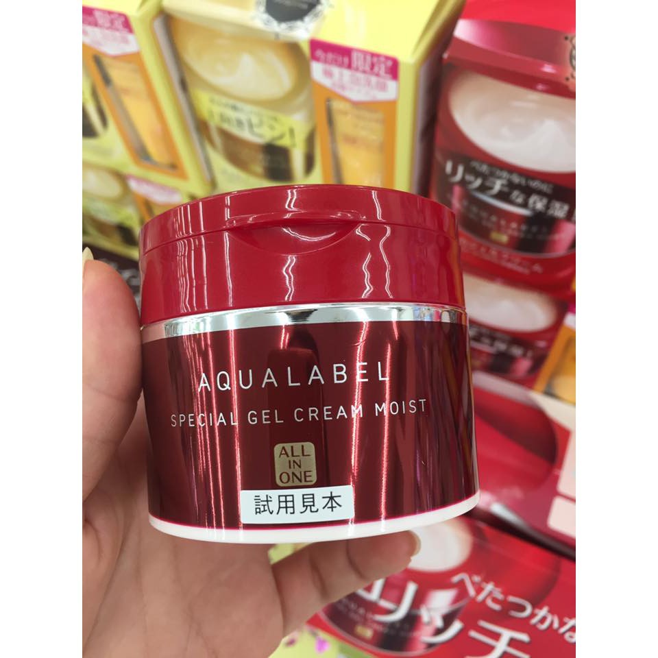 Kem Dưỡng Da Shiseido Aqualabel Special Gel Cream Màu đỏ, Vàng, xanh (Mới)