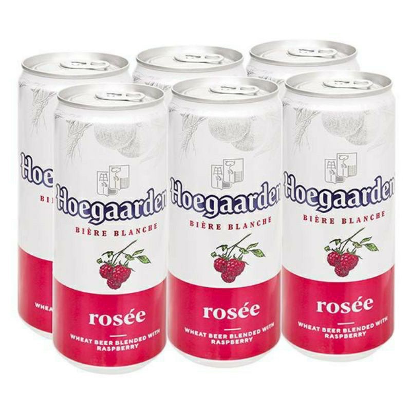 Bia trái cây Hoegaarden Rosée thùng 24 lon x 330ml( date 12/2023)