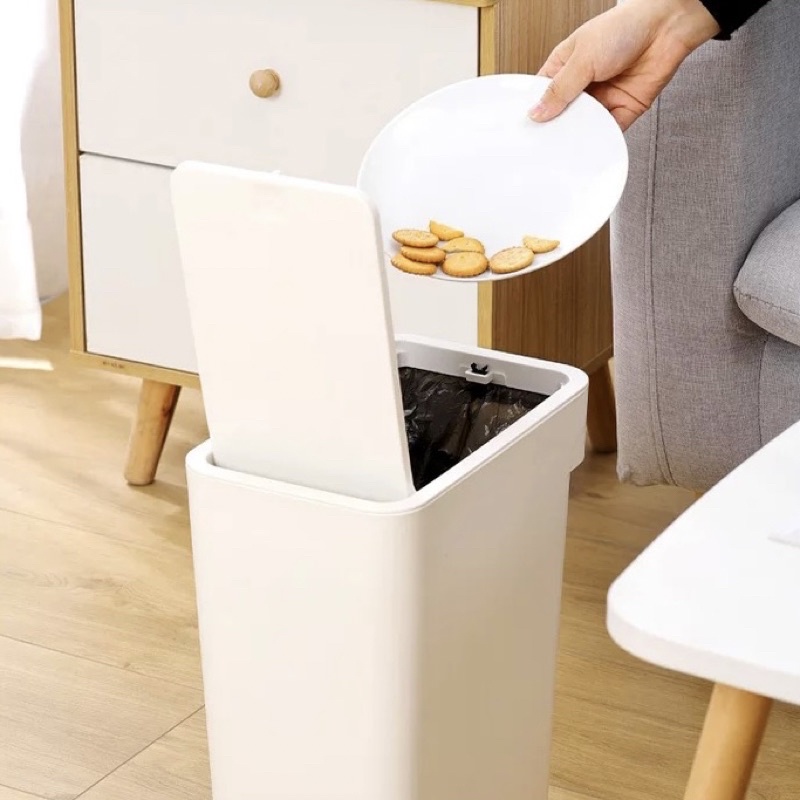 A - LIFE Thùng Đựng Rác Dạng Đẩy Loại Nhấn Cỡ Lớn Hiện Đại Cho Phòng Khách / Phòng Ngủ / Phòng Tắm / Hẹp