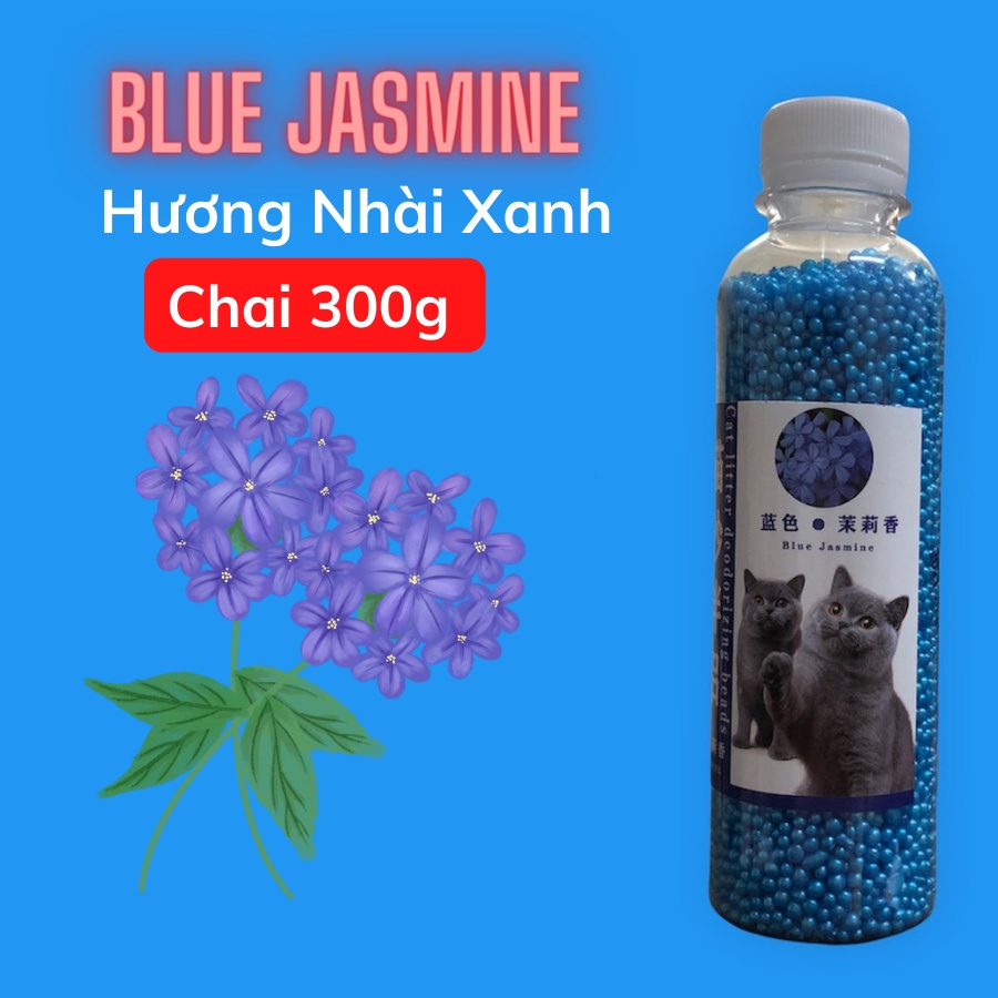 Hạt khử mùi cát vệ sinh thú cưng chai 300g