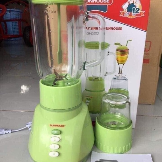 Máy Xay Sinh Tố Sunhouse SHD 5112 Máy Xay Đa Năng Với Lưỡi Dao Làm Bằng Thép Không Rỉ Có Độ Bền Cao An Toàn Cho Sức Khỏe