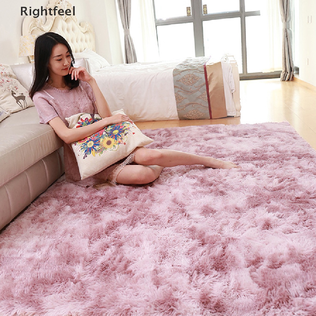Thảm Lông Xù Trải Sàn Nhuộm Màu Trang Trí Nội Thất