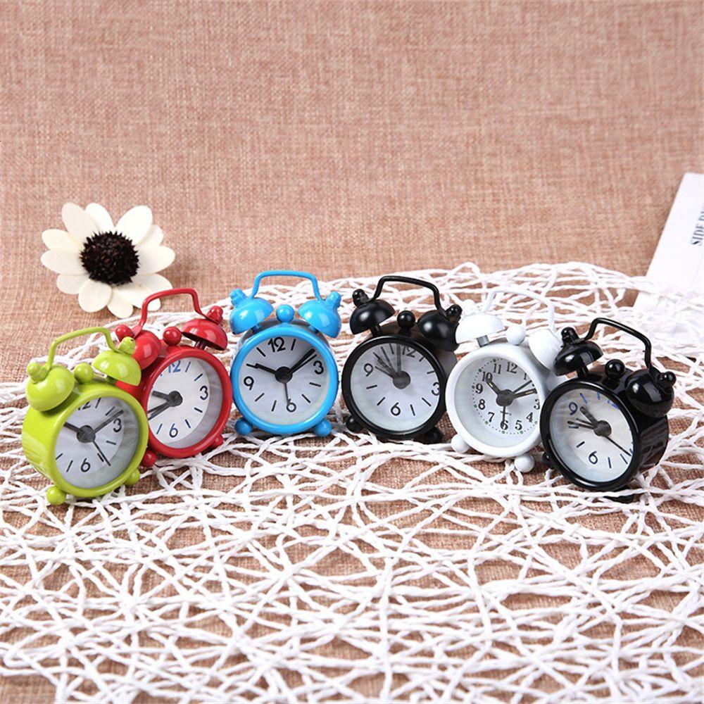 Đồng Hồ Báo Thức Điện Tử Để Bàn Mini Bằng Kim Loại Kiểu Retro Sáng Tạo