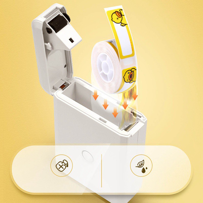 Tmdbyx Máy in nhãn hiệu bluetooth không dây Niimbot D110 cao cấp dễ dùng dành cho Android / Ios