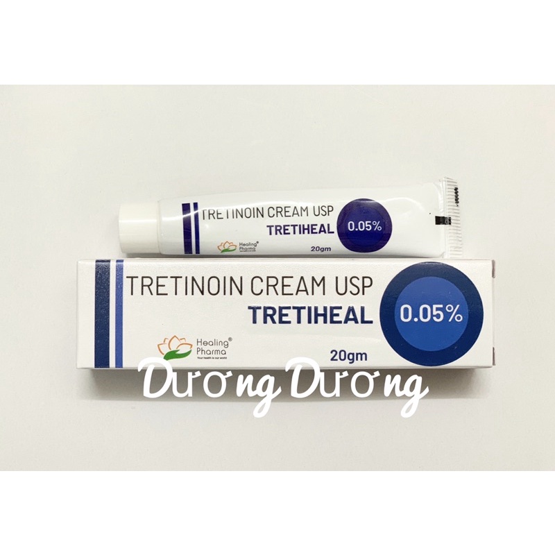 Tretinoin cream USP TRETIHEAL 20g 0.025% 0.05% 0.1% - giúp trẻ hoá da, sáng da, ngừa mụn